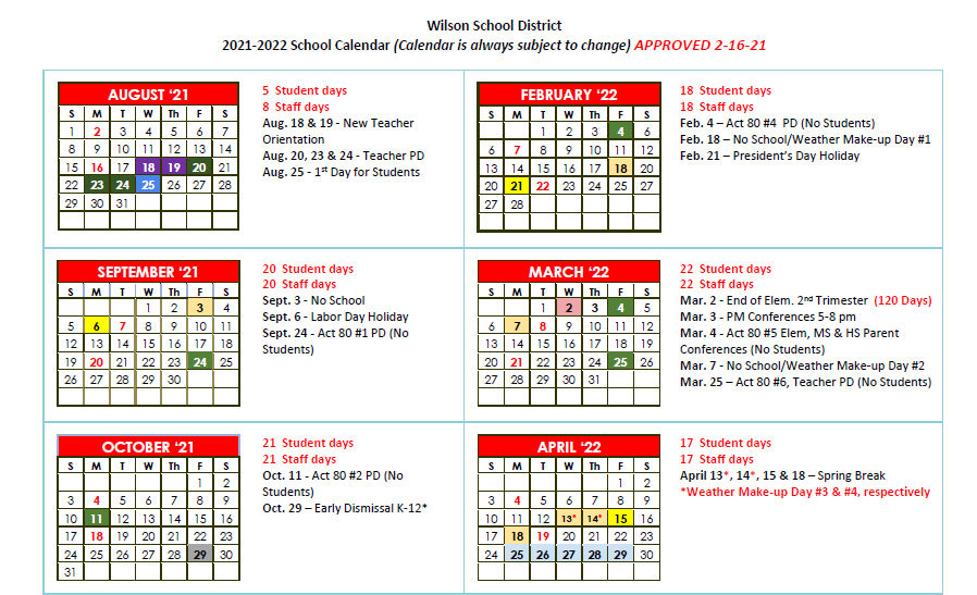 wilson-school-district-calendar-holidays-2021-2022-school-district