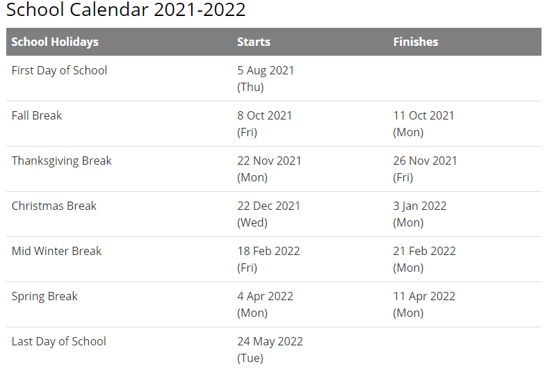 Richmond County Schools Calendar 2021